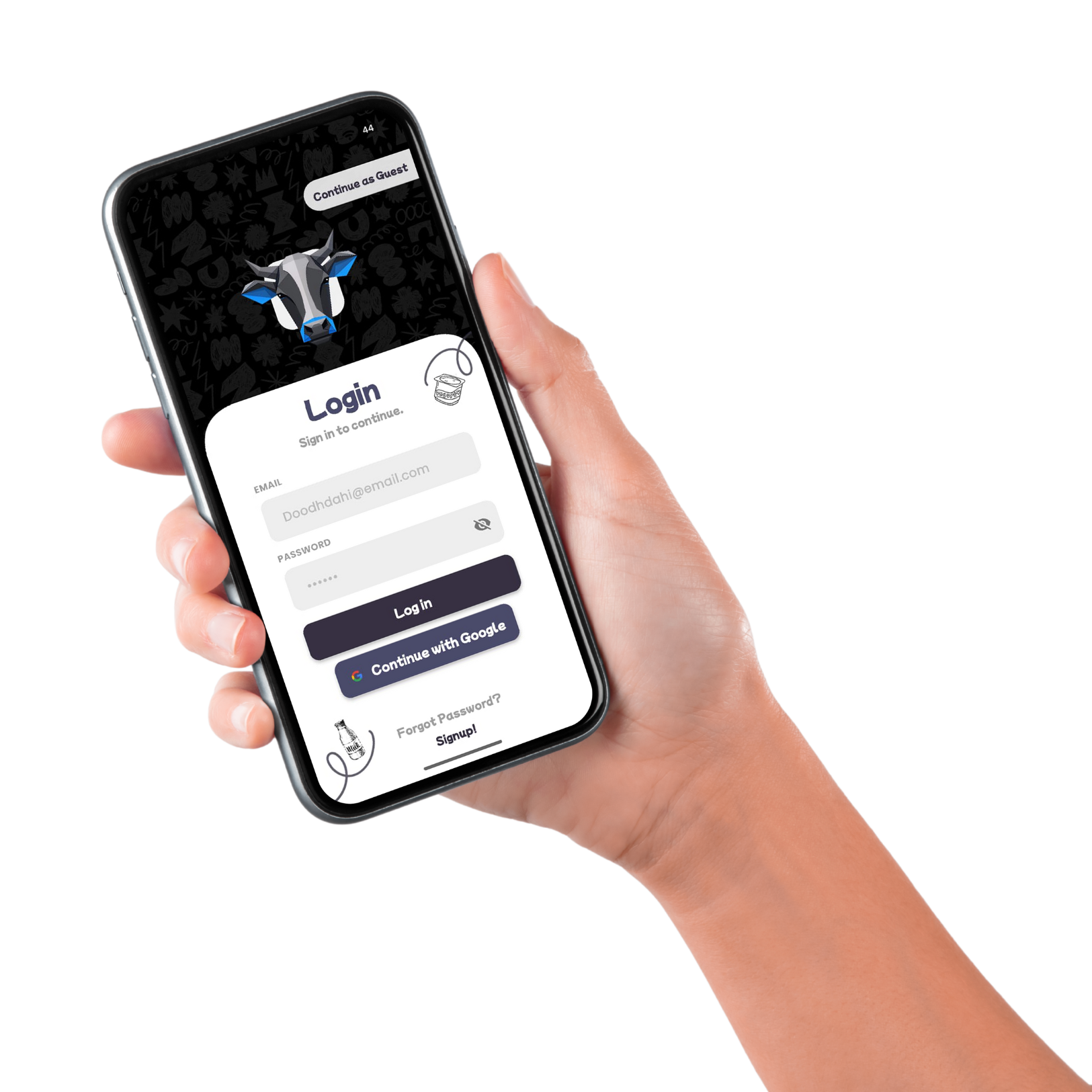 Doodh Dahi App Mockup